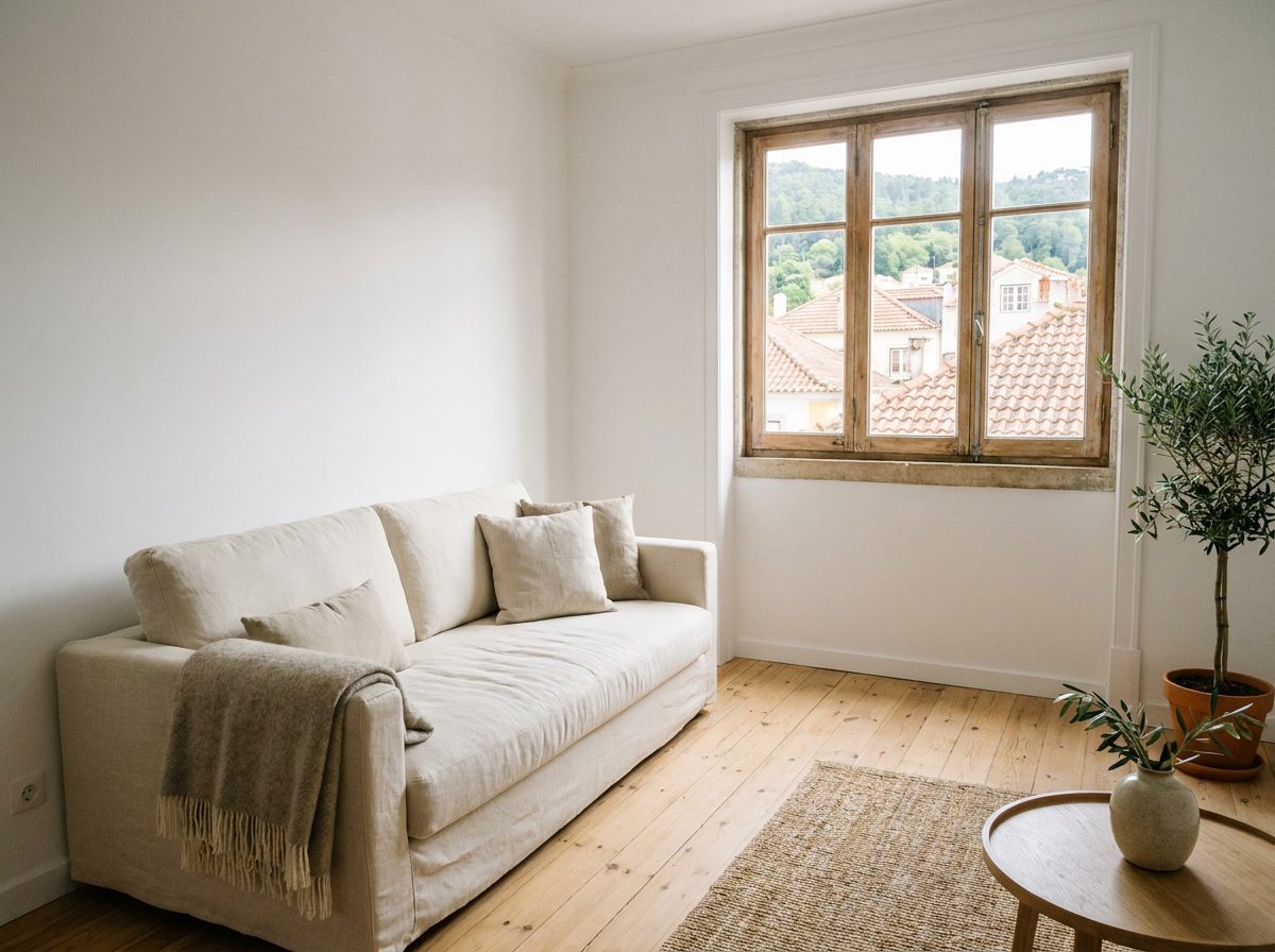 Sala de um apartamento pronto a arrendar